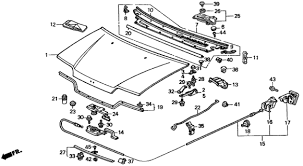 EF/CRX wiper cowl clips